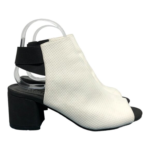 Kenneth Cole White Perforated Pleather Hannon Shootie Almond Nubuck Ankle Boots - Picture 15 of 15